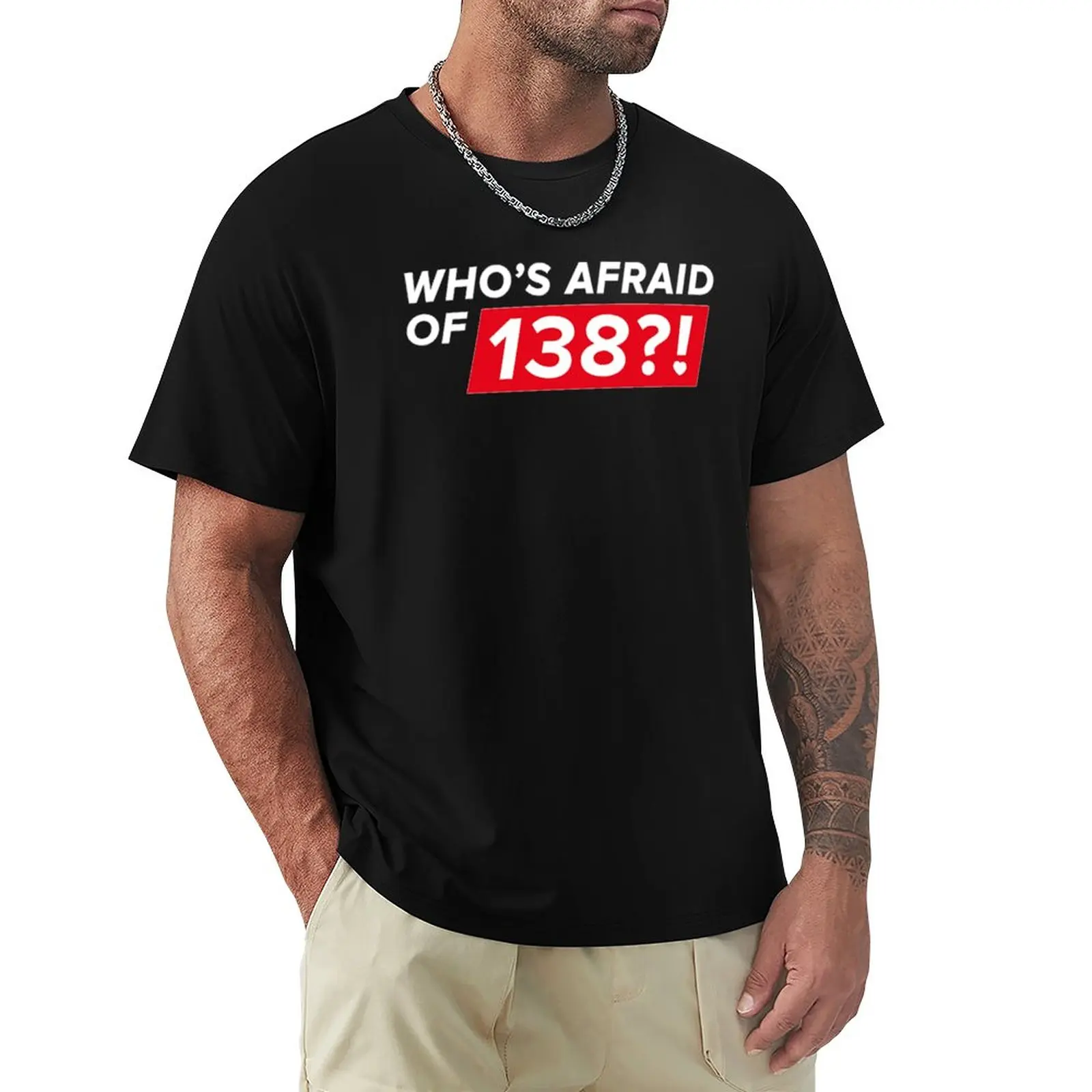 

Модная футболка humor, которая боится 138! Футболка мужская с графическим принтом, рубашка в стиле хип-хоп, черный цвет