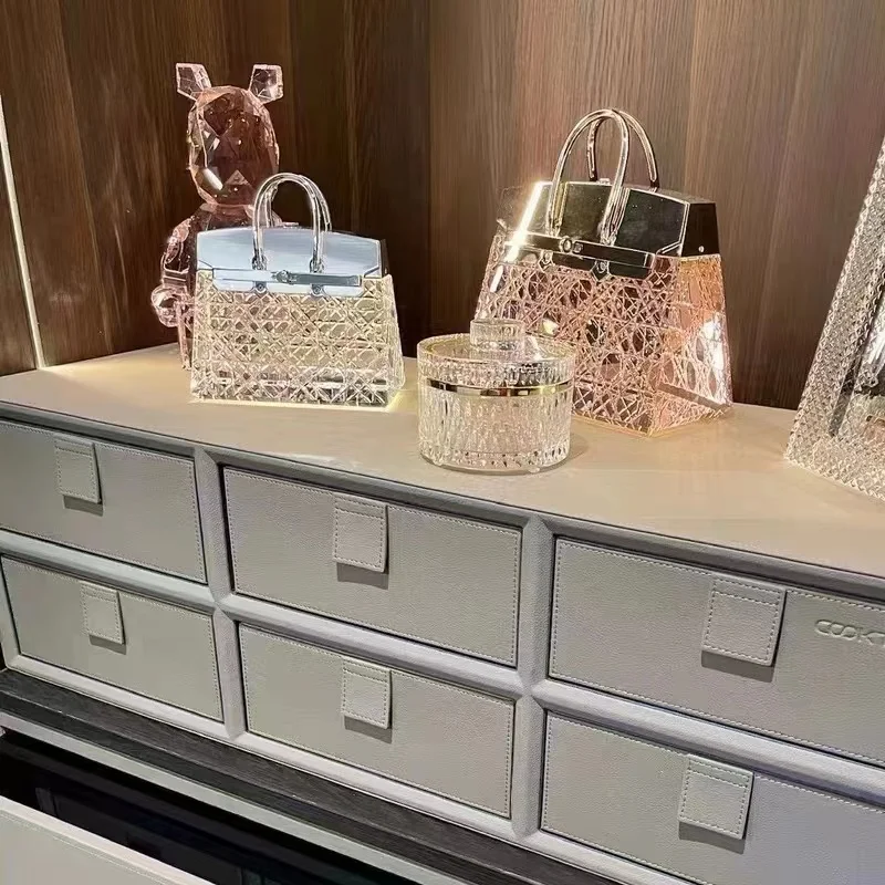 Хрустальная сумка настольная лампа модное украшение для дома искусственная
