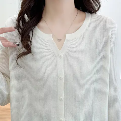 Женский вязаный кардиган вискоза нейлон полиэстер однотонный