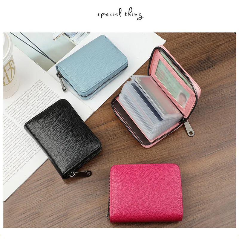 New Zipper Card Bag Ladies ID Package Multifunctional Small Wallet Women's Coin Purse Driver's License Card Holder ID Cover