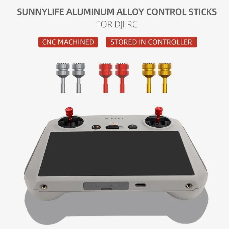 Купи 1Pair Remote Controller Joystick Aluminum Thumb Stick Rocker For RC Thumbstick Mini3 Pro Aluminum Alloy Drone Accessories за 160 рублей в магазине AliExpress