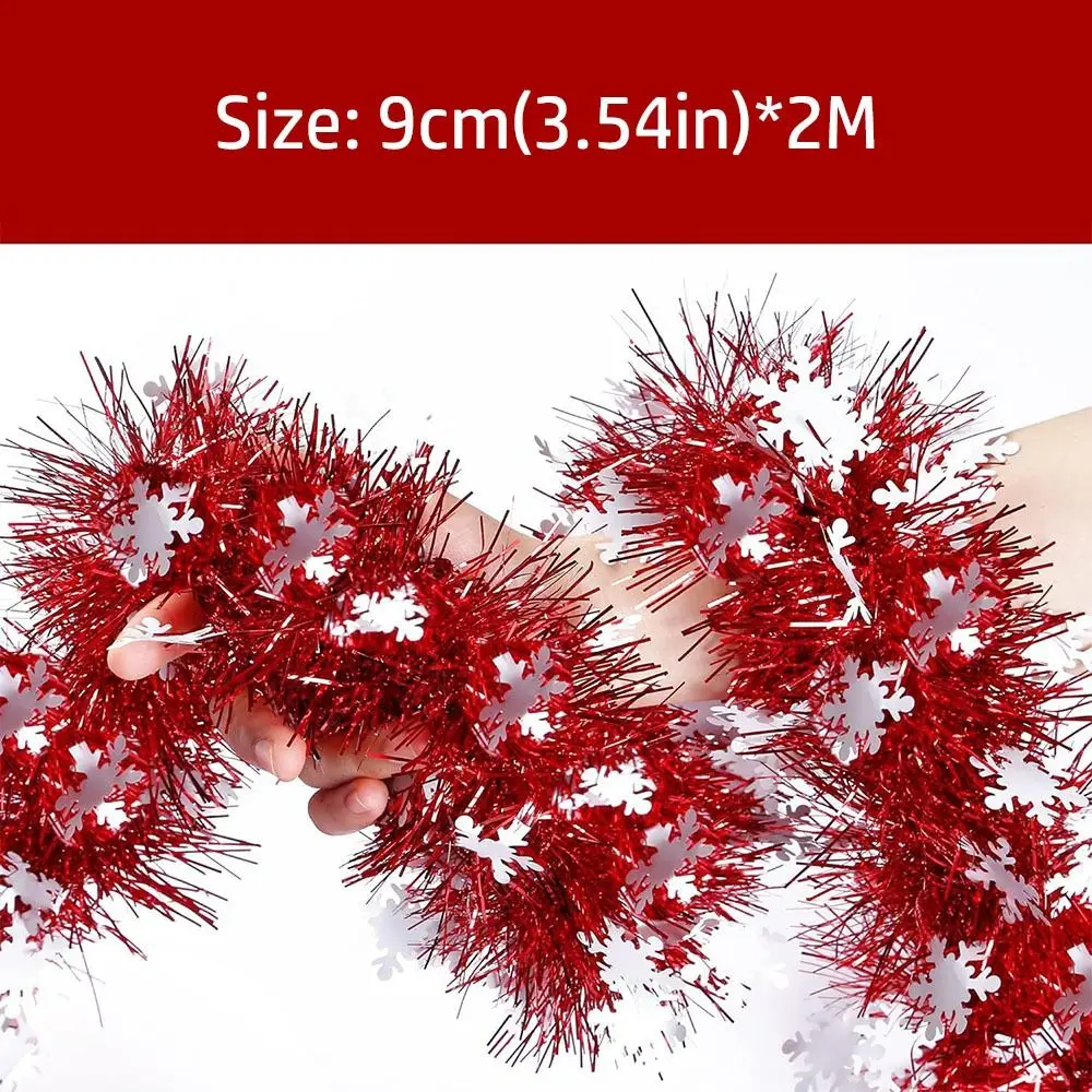 2шт Рождественская снежинка шерстяная полоска Макет сцены Рождественские ленты