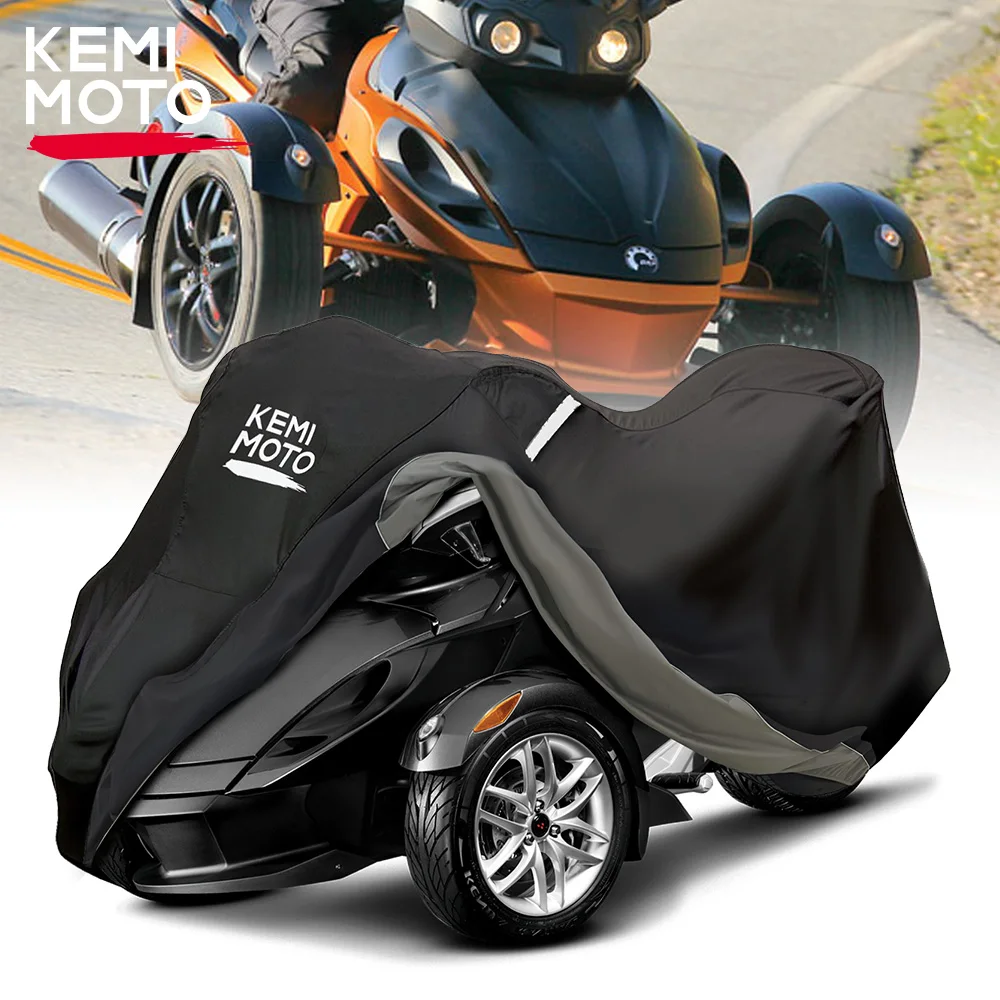 On-Road 210D Waterproof UV Protect Vehicle Full Cover Compatible with Can Am Spyder RS ST GS RS-S ST-S w/ Breathable Holes