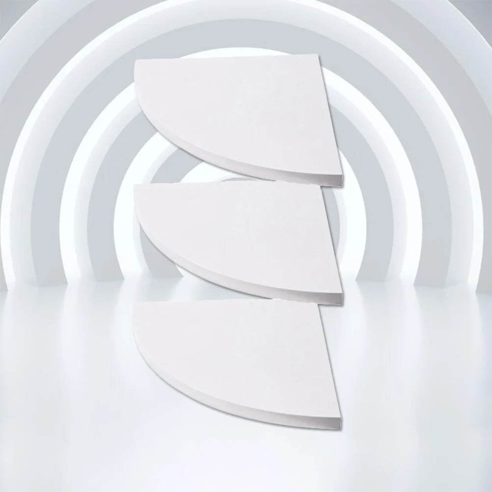 

Corner Shelf Wall Mounted Triangle Fan Shape Durable Space- saving Storage Holder Storage Racks for Living Room Bedroom