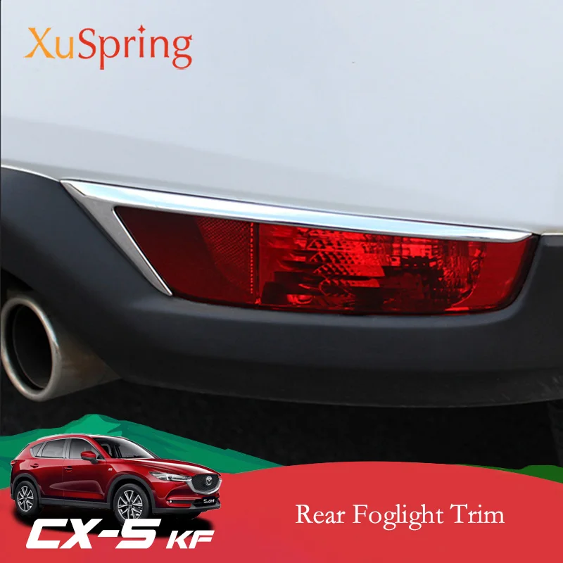 

Car Rear Foglight Lamp Eyebrow Trim Strips Cover Garnish Stickers Styling For Mazda CX-5 CX5 2017 2018 2019 2020 2021 KF