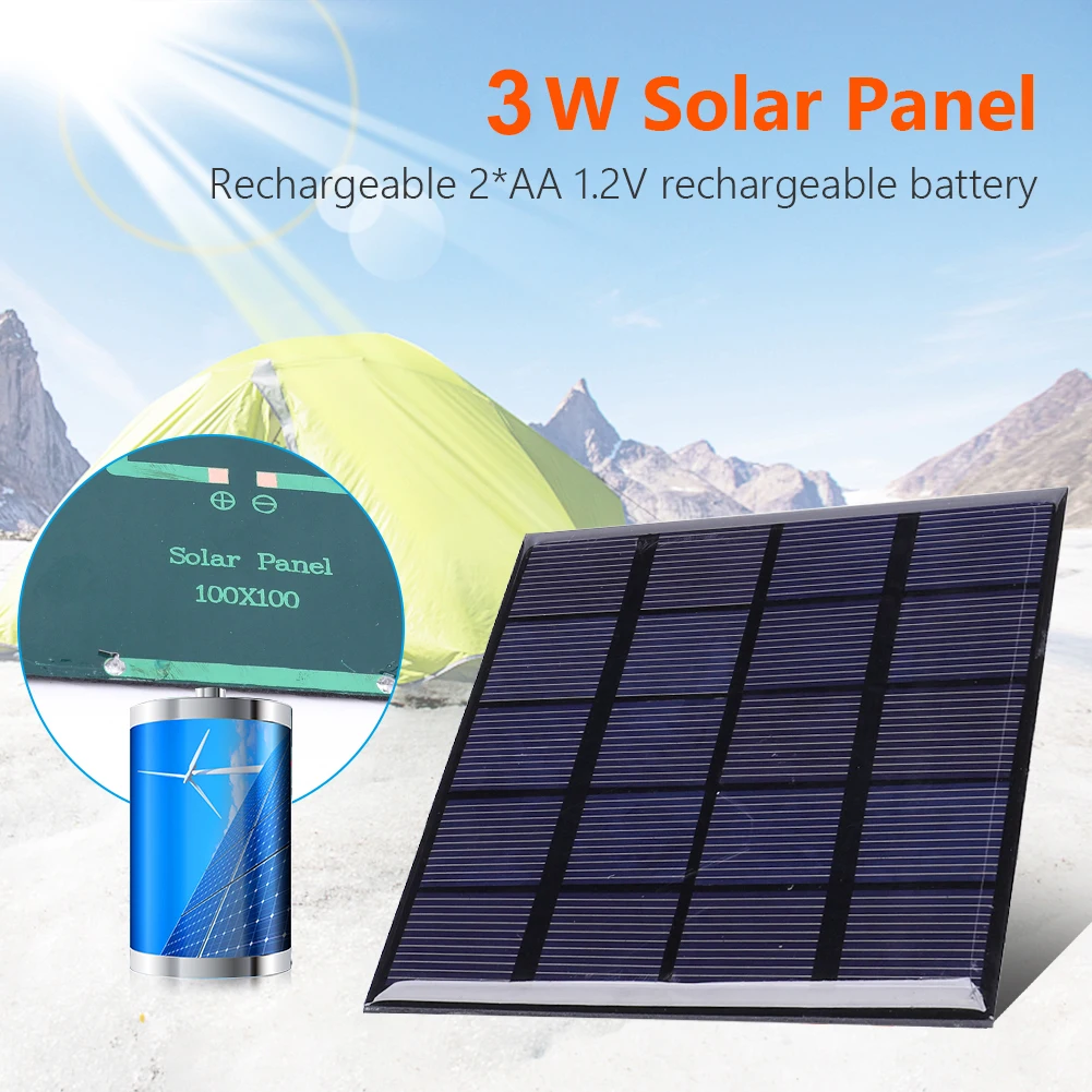3W 5V уличная солнечная панель портативное быстрое зарядное устройство