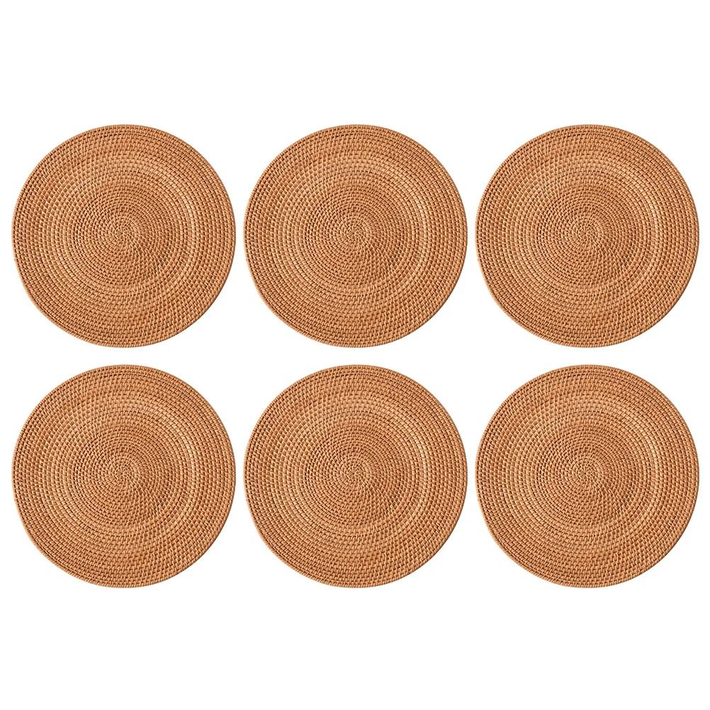

Coaster Hot Dishes Pad Round Woven Cushion Teacup Mat Rattan Coaster for Daily Use Bowl Cup