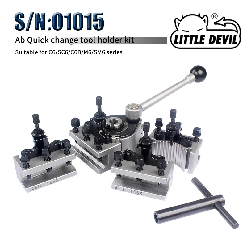 

Ab Quick-Change Tool Holder Set 16x16mm Tool Holder for Lathe Swing over bed 180-280mm include 1pcs tool post+4pcs Tool Holders