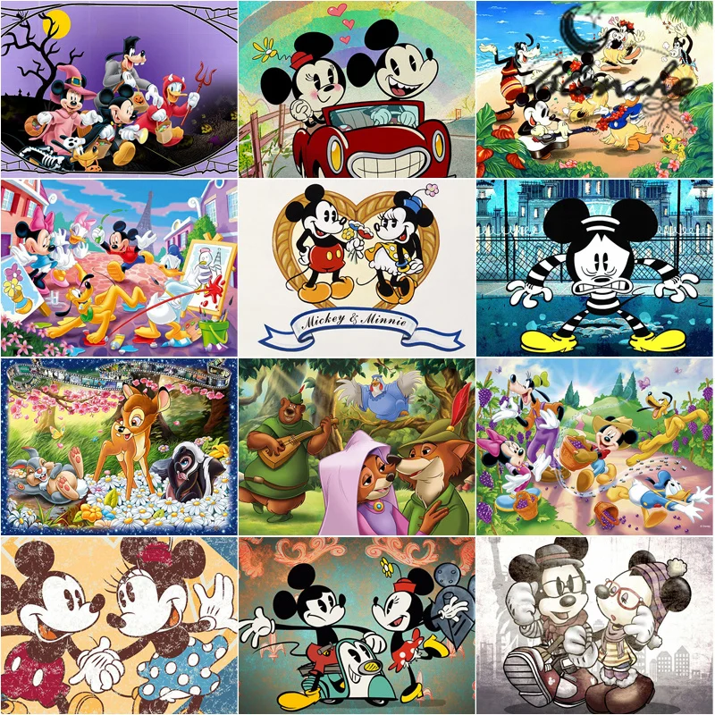 

Набор для алмазной вышивки «Микки и Минни Маус»