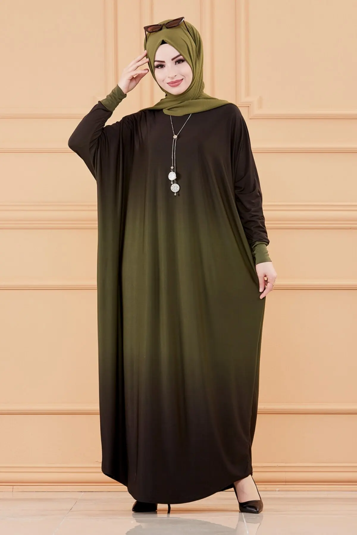 TUGBA Muslim Dress Long Bat Sleeve Dress muslim dress code 2021 turkish gown hijab summer