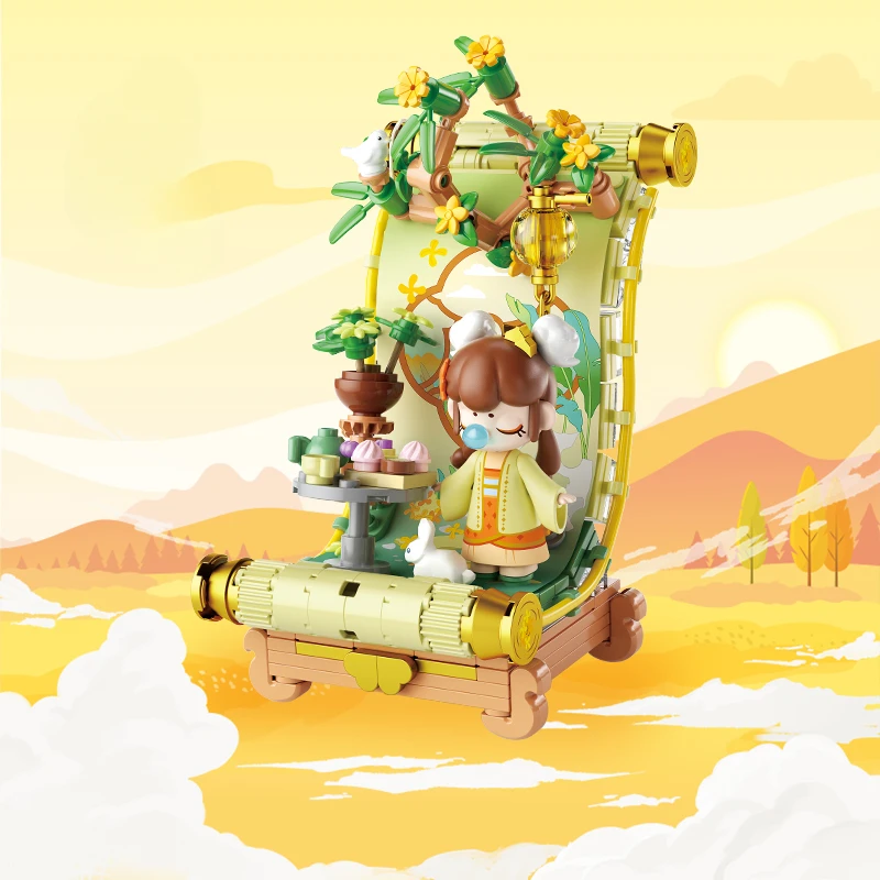 Конструктор Miniso Nanci из серии четыре сезона фигурки настольные украшения Детская