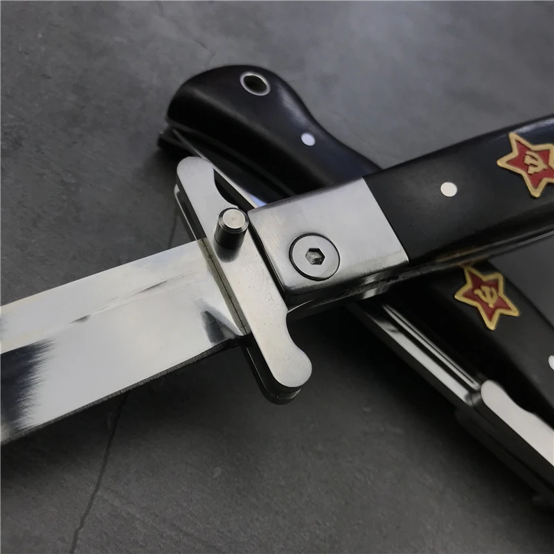 Складные ножи из эбенового дерева 440с для охоты кемпинга