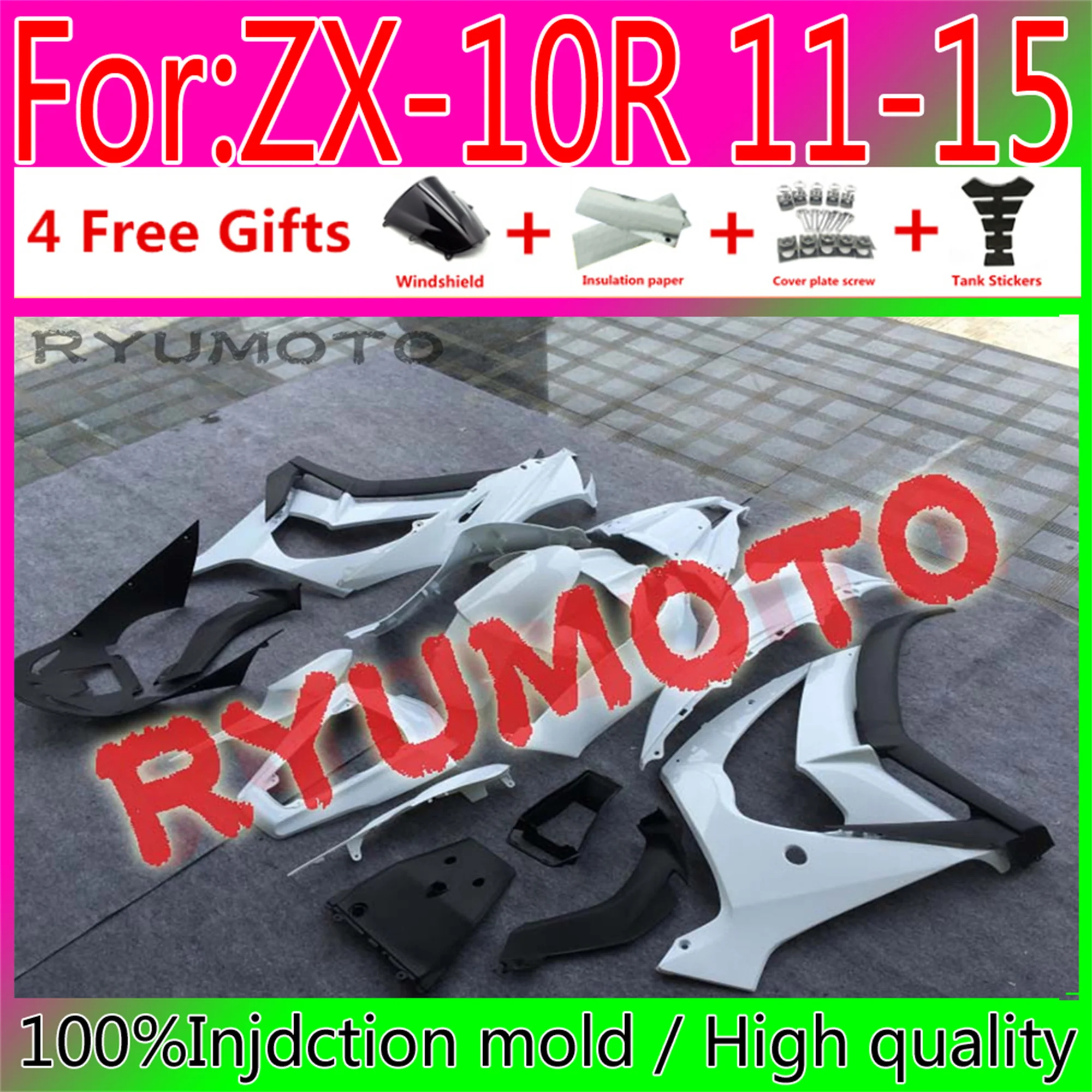 

Motorcycle Abs 100% Spuitgietmatrijs Volledige Fairings Voor Kawasaki ZX-10R ZX10R 2011 - 2015 11 12 13 14 15 Abs kuip