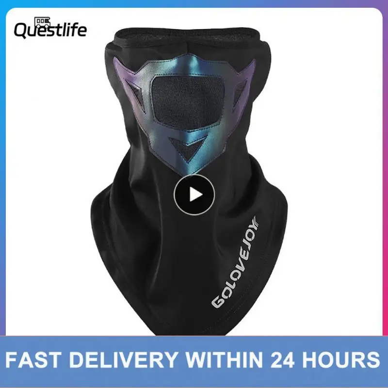 

Reflective Pattern Riding Mask Hicken High Elastic Face Cover Velvet Warmth Warm Scarf Universal Reflective Headscarf Windproof