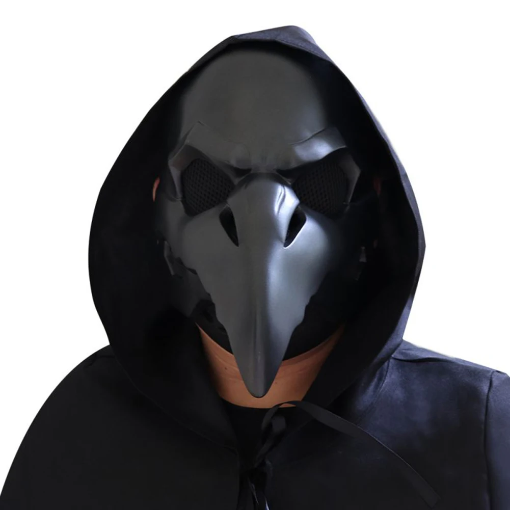 The Reaper Punk Mask Cosplay OW Plague Doctor Crow Birds Beak Long Nose PVC Type Steampunk Masks Halloween Costume Props | Дом и сад