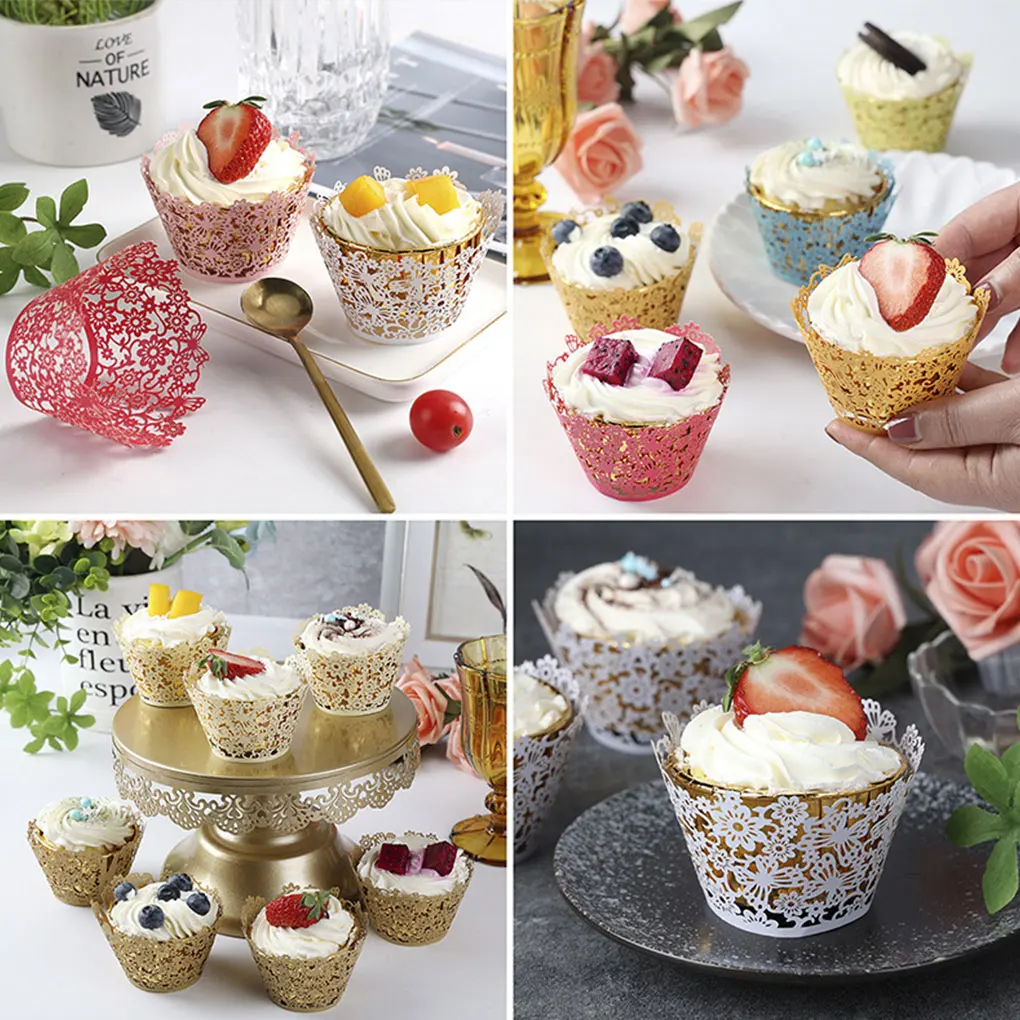 50 шт./набор Бумажные Формочки для кексов