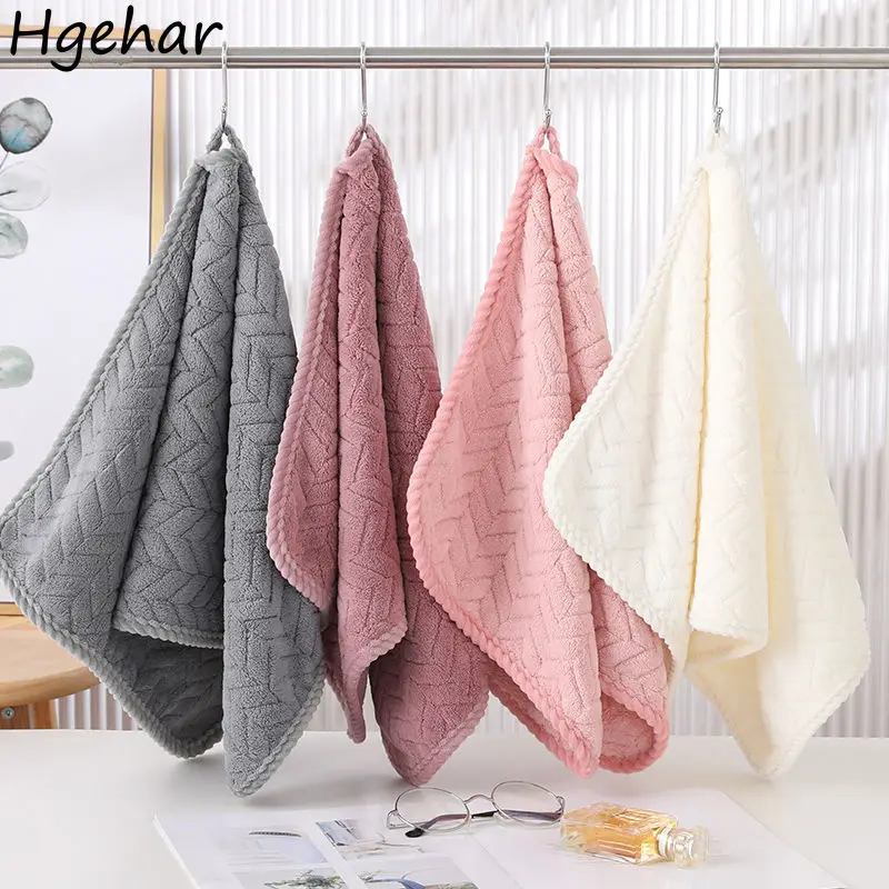 

35x75cm Face Towel Plain Household Bathroom Super Soft Coral Fleece Absorbent Hair Hand Wipe Quick Drying Washcloth Adult Home