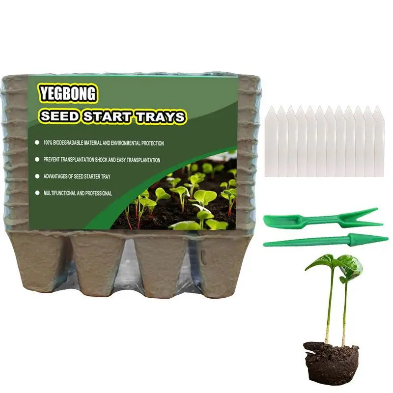 

Seedling Trays Reusable Plant Germination Trays With Drain Hole Seed Starting Trays Plant Kit Mini Greenhouse Germination Kit