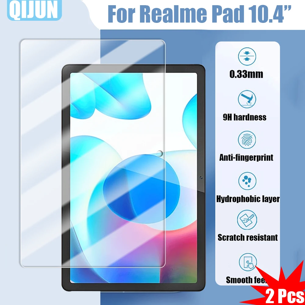 

Tablet Tempered glass film For OPPO Realme Pad 10.4" 2021 Explosion proof and scratch resistant waterpro 2 Pcs for RMP2102