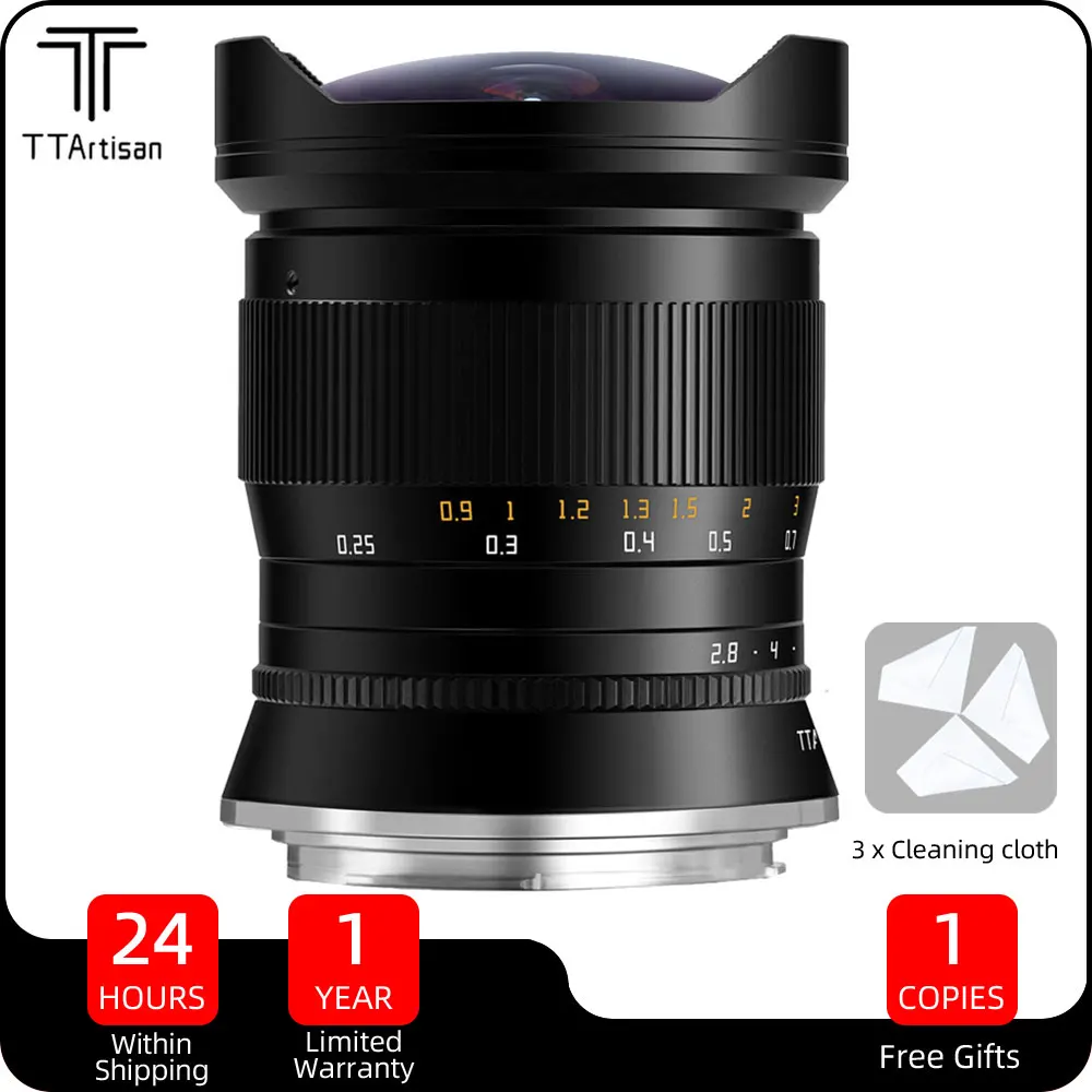 

TTArtisan 11mm F2.8 Wide Angle Full Frame Fisheye Lens for Sony E Nikon Z F Canon EOS R EF Fuji X Leica L mount Sony 11mm f/2.8