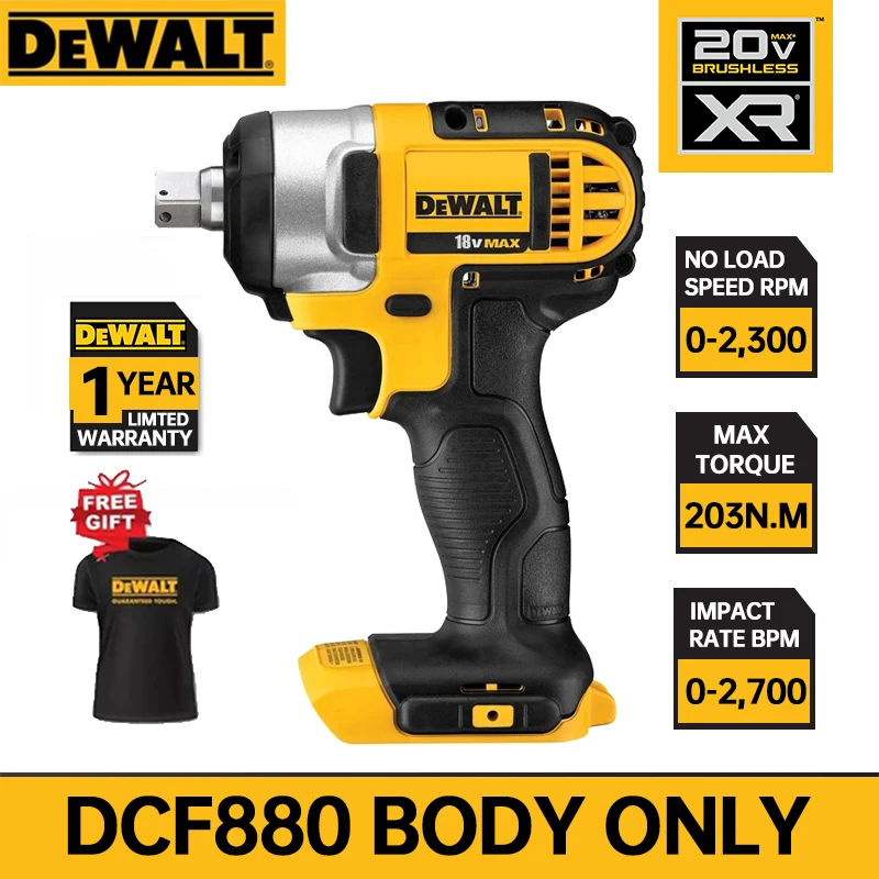 DEWALT беспроводной ударный гайковерт DCF880 18 в литиевый 203N.m с высоким крутящим