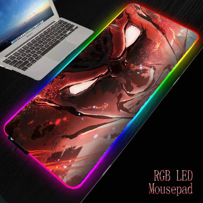 

MRGBEST Japan Anime Large RGB LED Mouse Pad Notebook Computer Non-slip Rubber Mats Office Desk Resting Surface Pads Game