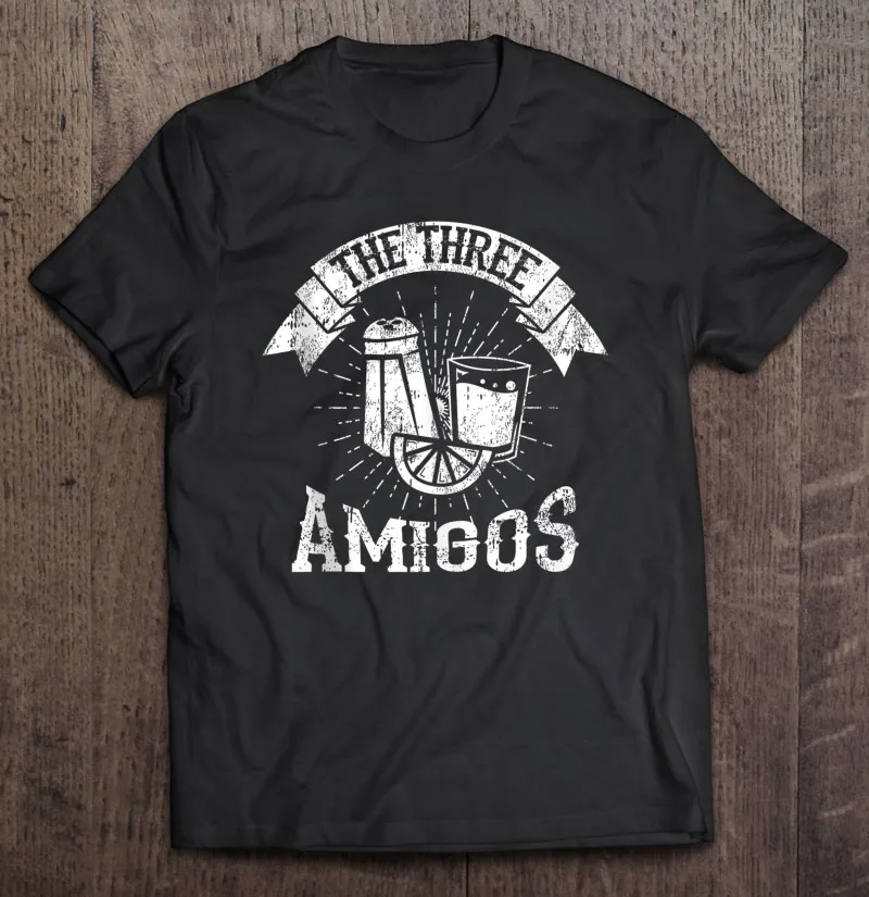 

Мужская Винтажная Футболка с принтом «Три Друзья»
