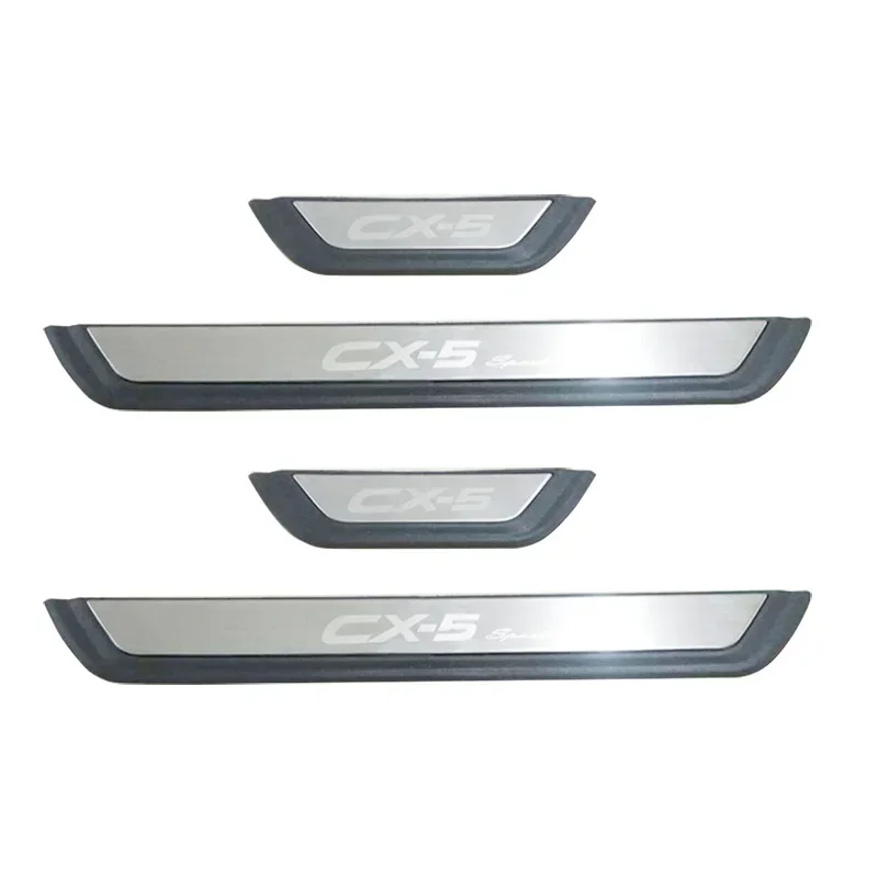 

4 шт. внешняя педаль порога для Mazda CX-5 CX5 KF 2017-2025 автомобильная накладка на порог приветственные педали отделка аксессуары для стайлинга