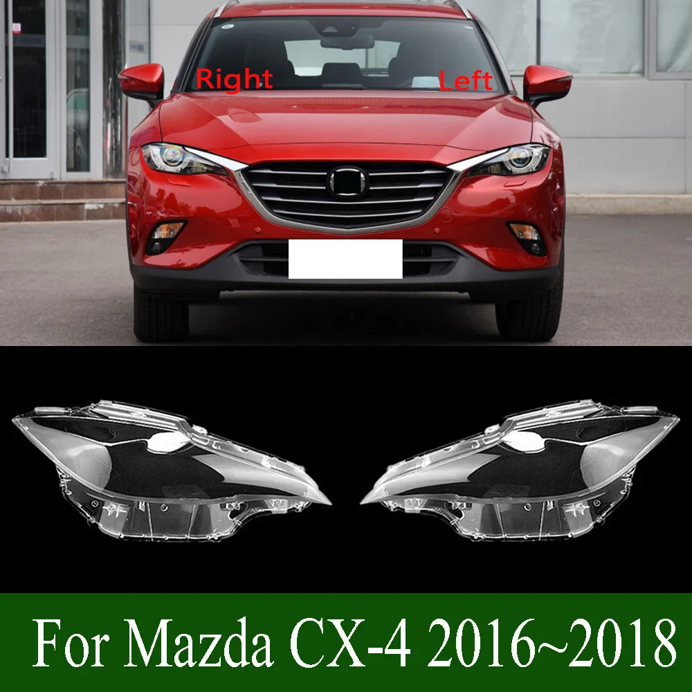 

For Mazda CX-4 2016 2017 2018 Plexiglass Front Headlamp Transparent Lampshade Lamp Shell Masks Headlight Cover Lens