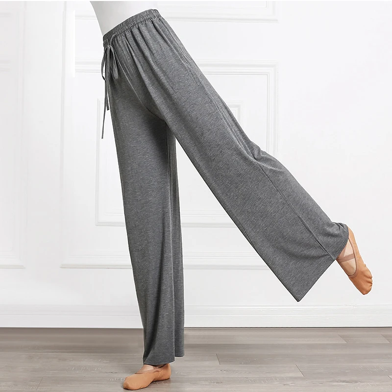 

Women Dancing Pant For Women Classical Dance Modern Dance Chinese Folk Dance Practice Loose Pant Long Chiffon Wide Leg Pants