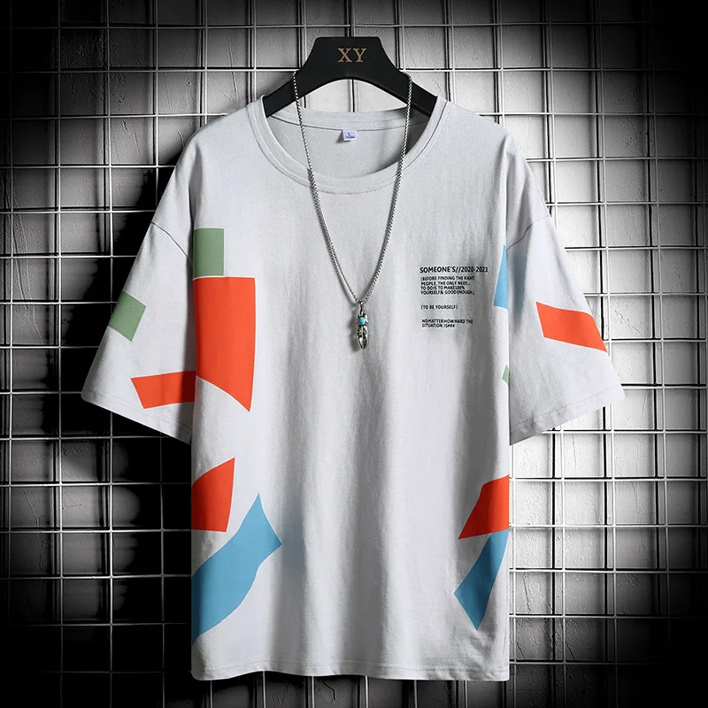 

Men Round Neck Short Sleeve Men's T-shirt Casual Short Top Fashion Printing Tops Tees Mens T-shirts Trendy Streetwear Tshirts