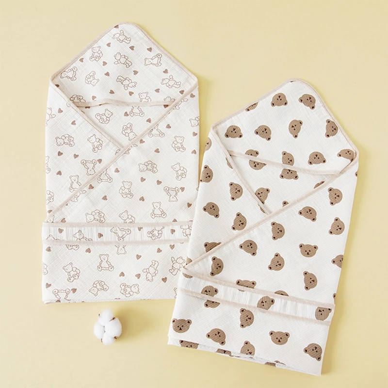 

HUYU Baby Swaddle Wrap 3-layers Pure Cotton Gauze Receiving Blanket Muslin Quilt Bath Towel Infant Stroller Cover Newborn Props