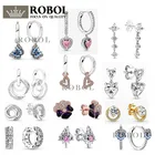 Женские серьги-гвоздики из серебра 100% пробы