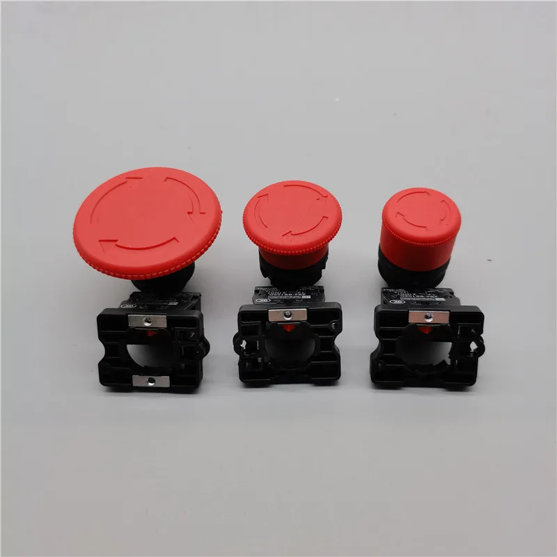 

1pcs Mechanical Machine Xb2-bs542 Xb2-bs543 30mm 40mm 60mm Normally Closed Red Mushroom Emergency Stop Button Switch 600V 10A