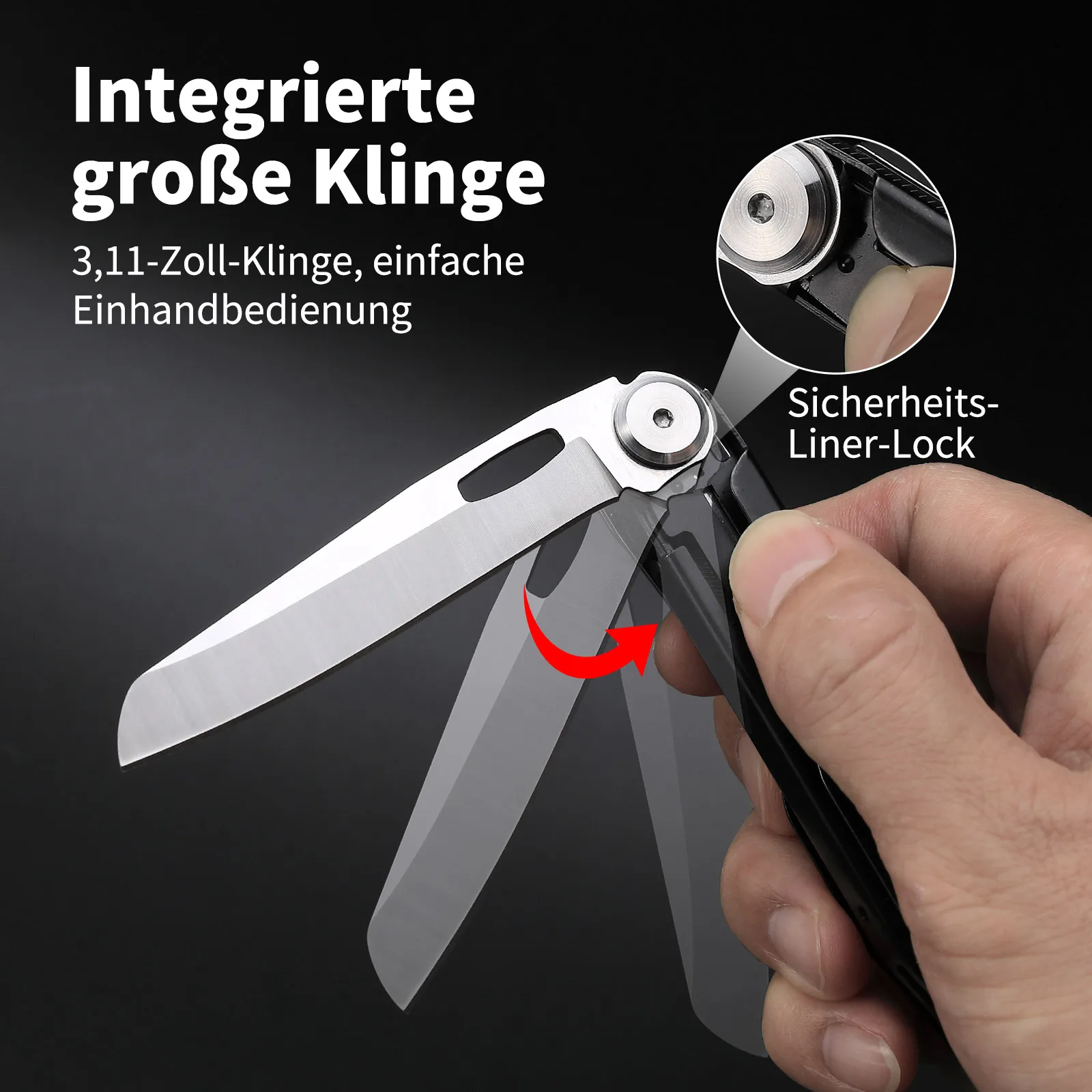 Фото Nextool 12 в 1, карманный нож, рыцарь, EDC, многофункциональный инструмент, уличный складной нож, мини-портативные складные ножницы, карманный нож №2