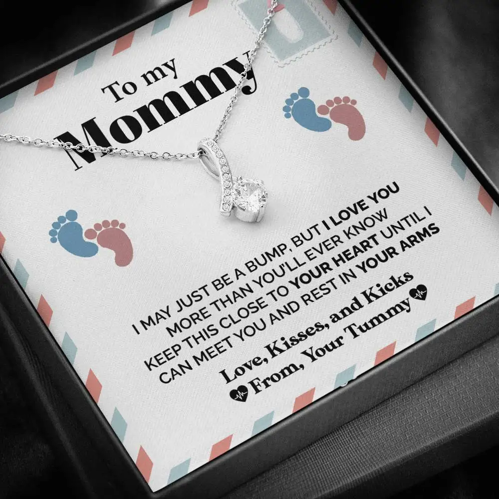 To My Love Mommy Gift Moon Pendants Alluring Beauty Necklace Jewelry Birthday Holiday 2022 Women Mother Day Necklaces Gift Box