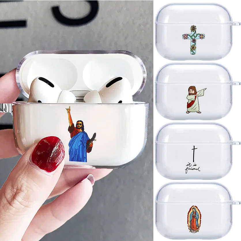 Чехол для наушников Airpods 2/3/Pro/2 с надписью Love Faith рисунком из мультфильма