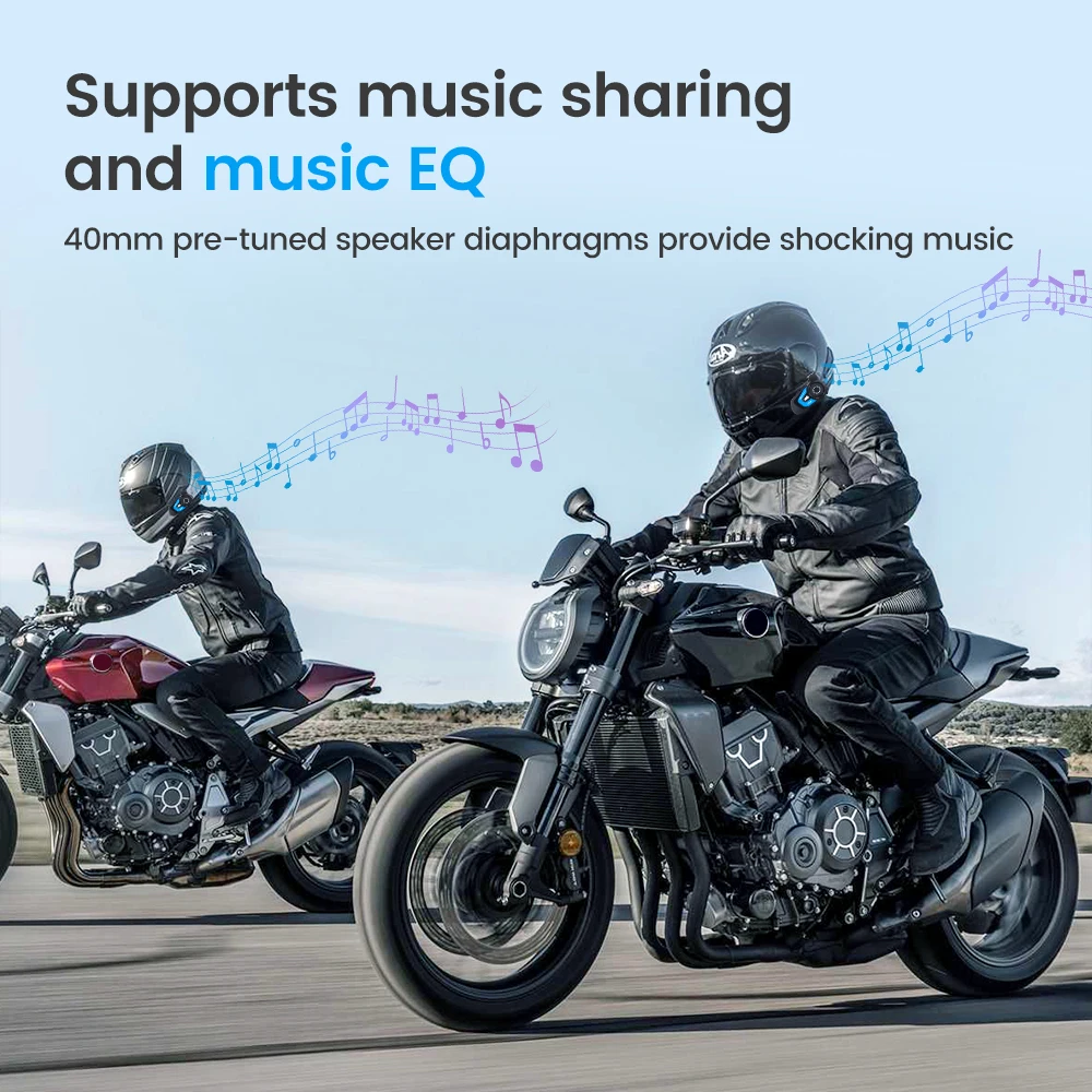 Мотогарнитура-Интерком GEARELEC GX8 6-8 мотоциклистов Bluetooth полнодуплексное