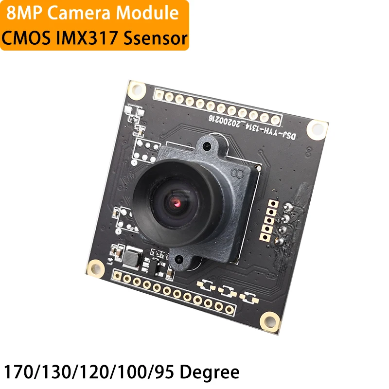 

4K Camera Module 8MP CMOS IMX317 Sensor View Angle 100 Degree Maximum Resolution 3840*2160 30fps UVC Camera USB Free Drive