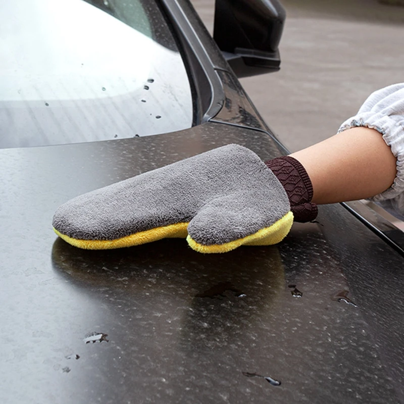 

Waterproof Car Wash Microfiber Chenille Gloves Thick Car Cleaning Mitt Wax Detailing Brush Auto Care Double-faced Glove