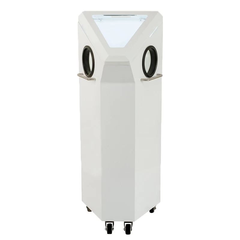 Mobile Dental Sandblaster Polisher Vacuum Cleaner Shadowless LED System 4-in-1 Machine