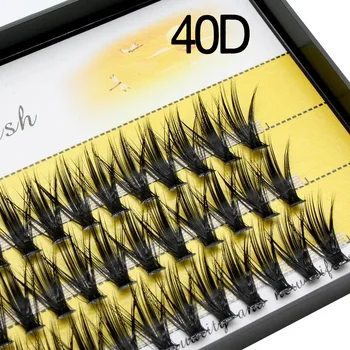 New Collection Fluffy 40D Eyelash Extension Mega Thick Natural Long Volume Effect Faux Makeup Lahses Bunche Individual Cilias 1