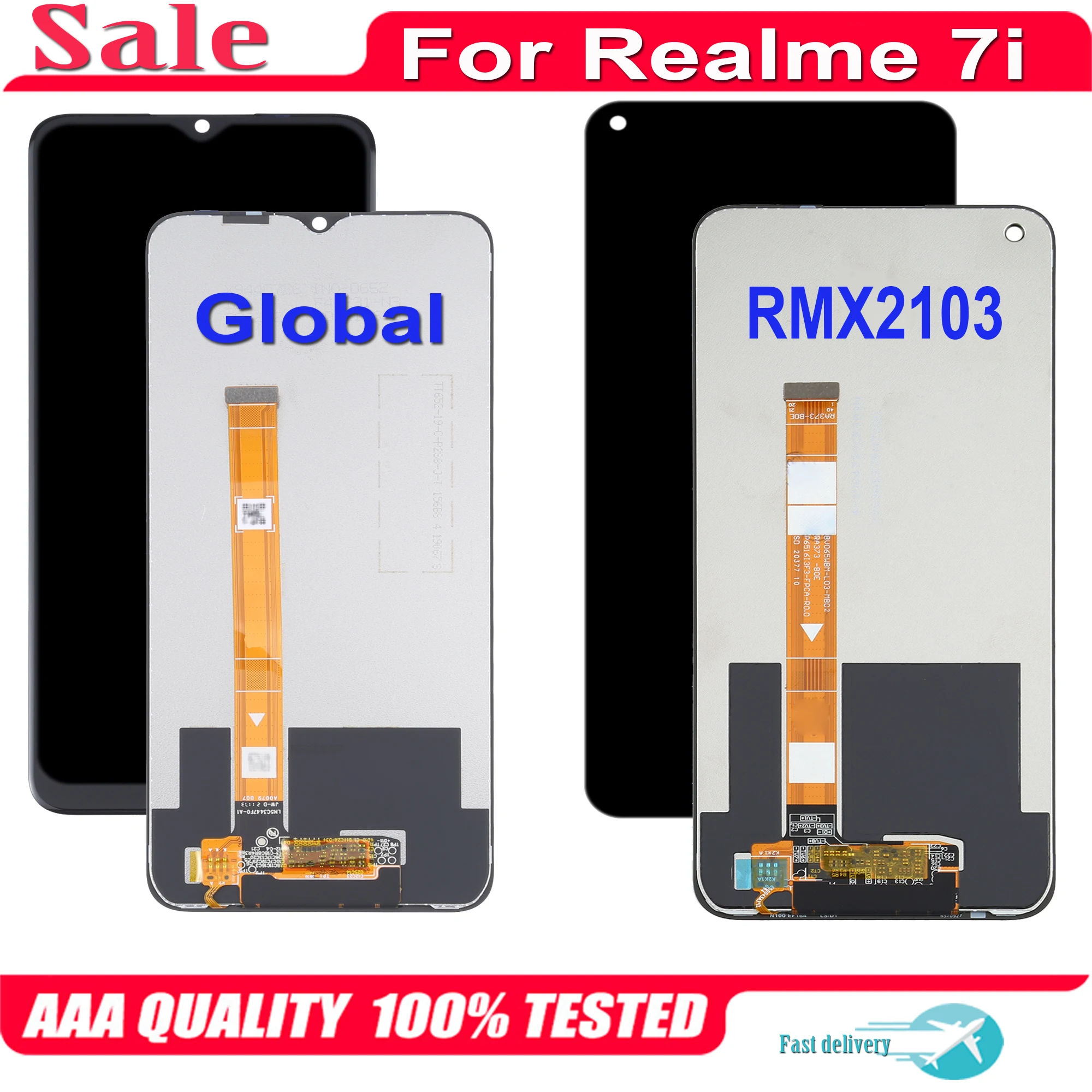 ЖК-дисплей 6,5 дюйма для Realme 7i Global RMX2193, оригинальный дисплей для Realme 7i RMX2103 LCD