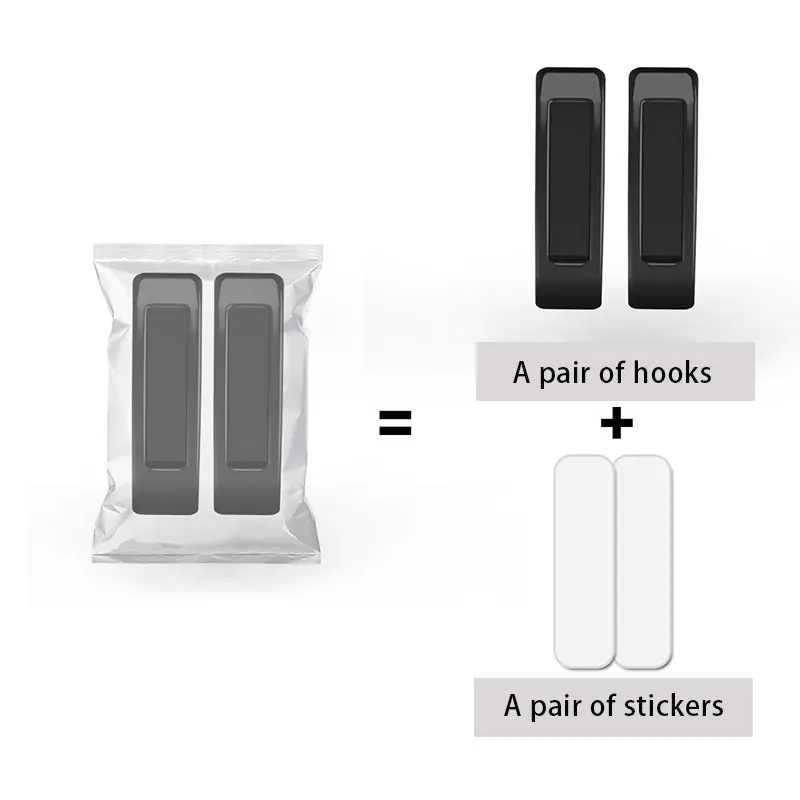 

2pcs Paste The Open Sliding Door Handles For Interior Doors Glass Window Cabinet Drawer Wardrobe Self-adhesive Handle