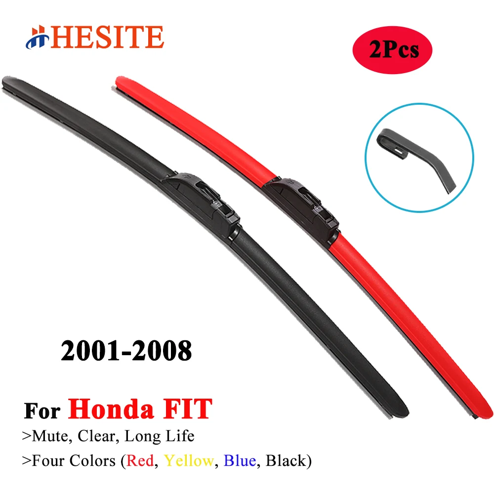 

HESITE Colorful Wiper Blade For Coupe X Honda FIT EX EV LX Turbo Models 2001 2002 2003 20042006 2007 2008 Red Blue Hybrid Wipers