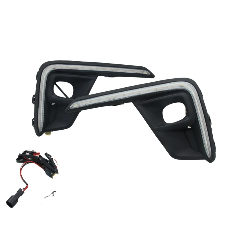 

Двухцветная светодиодная лампа для дневных ходовых огней, противотуманная модель, сигнал поворота, детали для Honda BRV BR-V