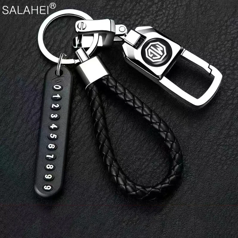 

Zinc Alloy Car Styling Keychain Key Ring For Morris Garages MG 3 5 6 7 HS ZS GS Hector TF GT ZR RX5 RX8 350 550 Auto Accessories