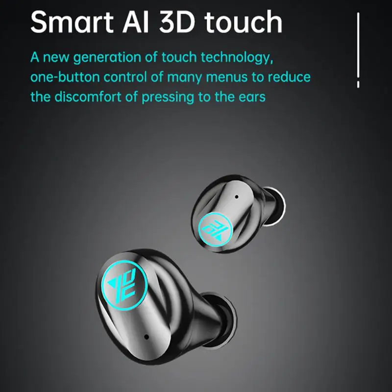 

Digital Display Sport Earbuds With Charging Pod In Ear Sports Wireless Bluetooth Headset Touch Operation Tws Headphone