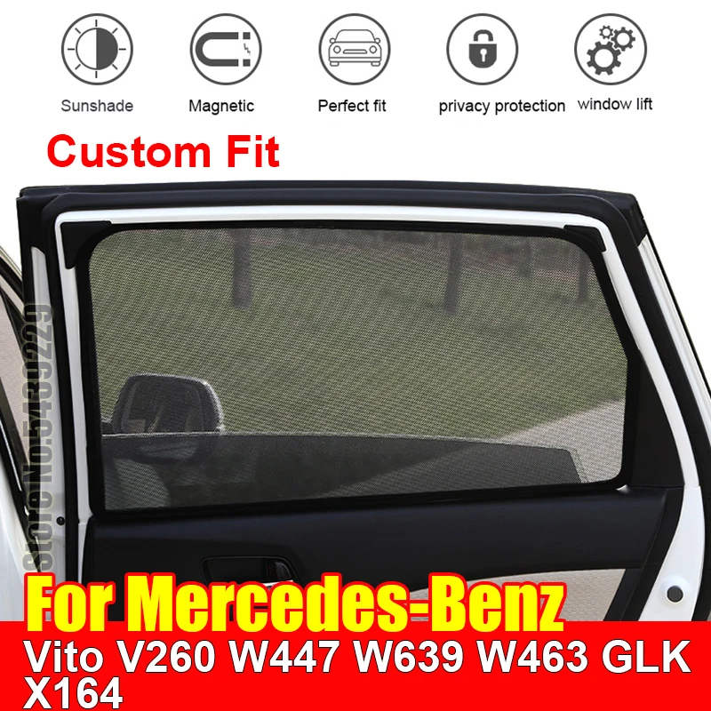 

For Mercedes Benz Vito V260 W447 W639 W463 GLK X164 Sun Visor Accessori Window Cover SunShade Curtain Mesh Shade Blind Custom