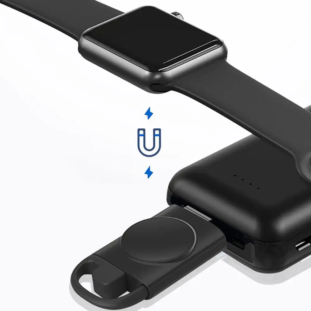 

Portable Wireless Charger Watch Automatic Magnetic Suction Usb Fast Charger Docking Stand for Iwatchs 7 6 5 4